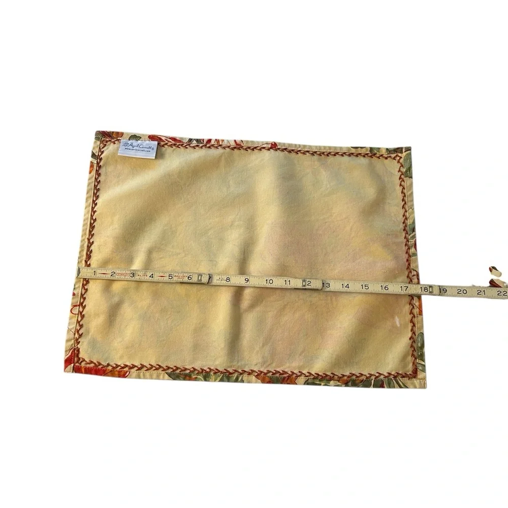 April Cornell Set Of Four French Country Fall Floral Fabric Placemats